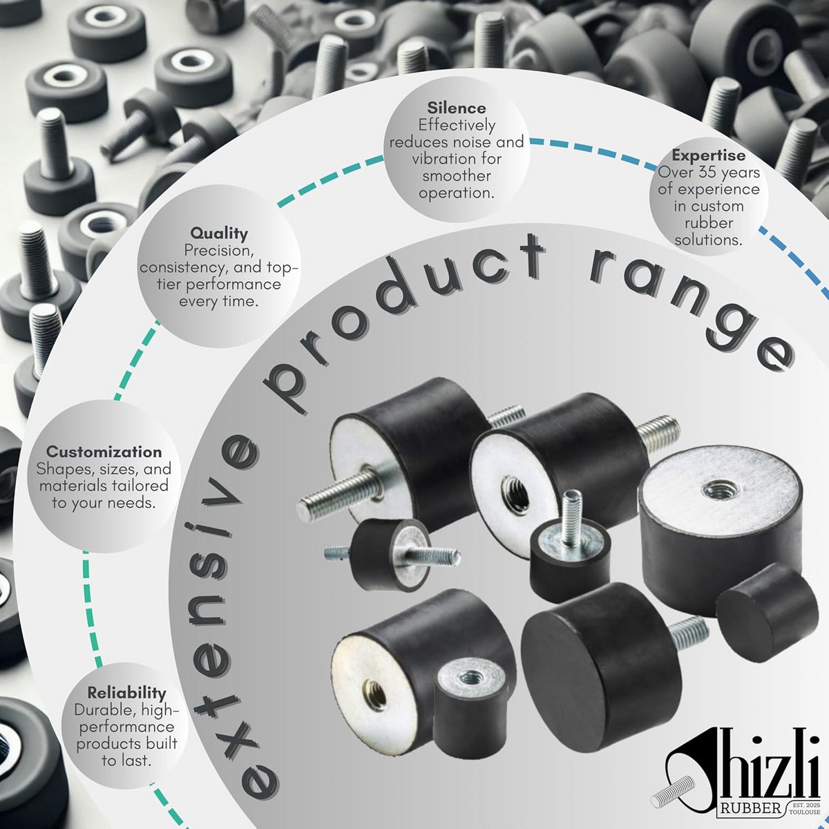 8 Stuks Trillingsdempers Rubber M8 Montageblokken Anti-Vibratie Pads