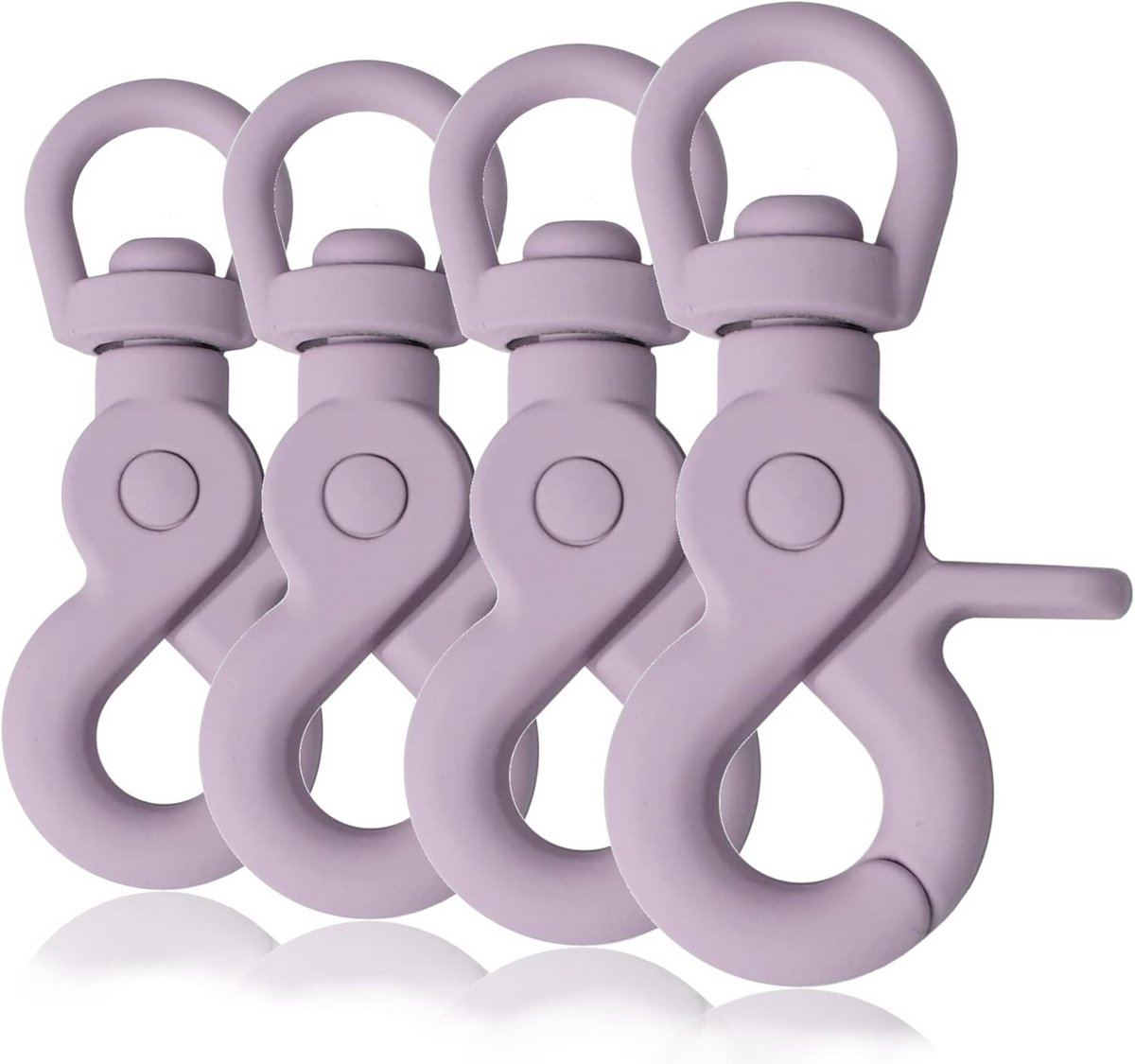 Schaarkarabijnhaak met Draaikop en Siliconen Coating voor Hondenlijn en Paracord 550