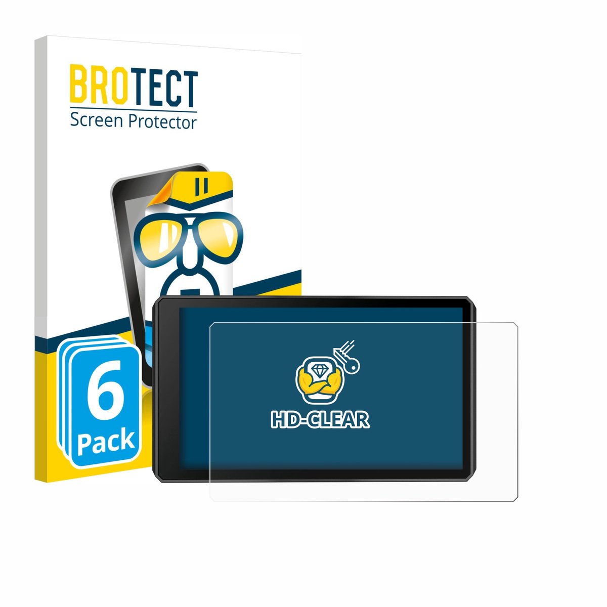 BROTECT - Screenprotector voor Garmin zumo XT3 6" - Folie Beschermfolie transparant 6 Stuks