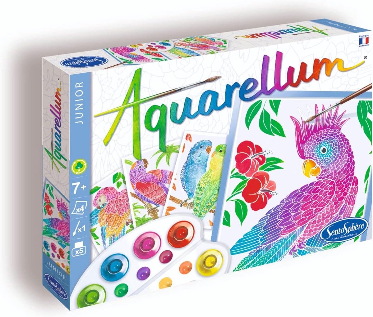 Aquarel Schilderset Junior Papegaaien - Eenvoudig Schilderen voor Kinderen