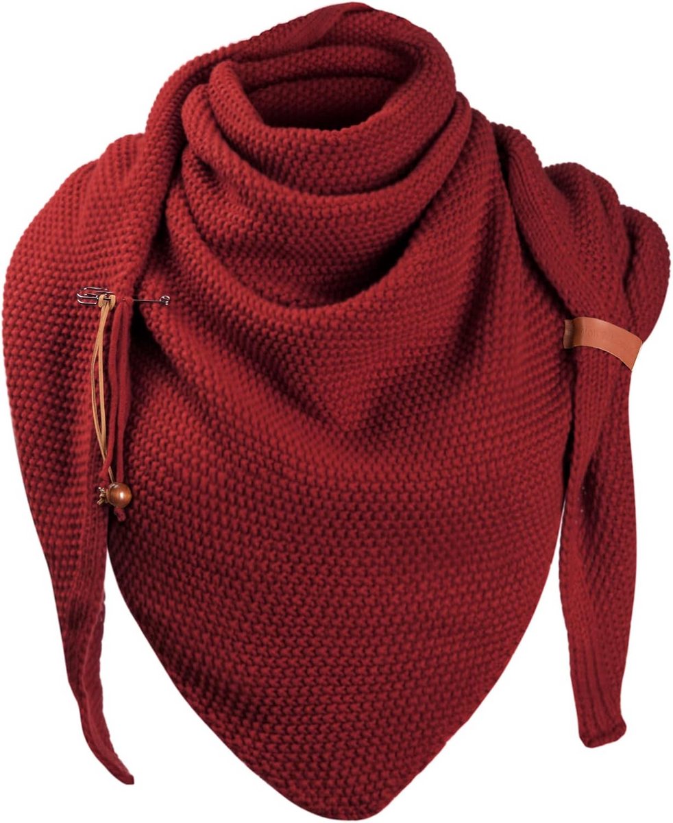 Driehoekige sjaal voor vrouwen, gebreide sjaal, warming driehoekige sjaal, muskussjaal met pen, zachte gebreide sjaal, herfst winter outfit, mode geschenk voor vrouwen 190 x 85 cm