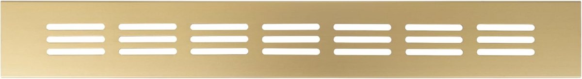 Ventilatierooster goud 300 x 40 mm - aluminium luchtrooster voor kast, deur en vloer