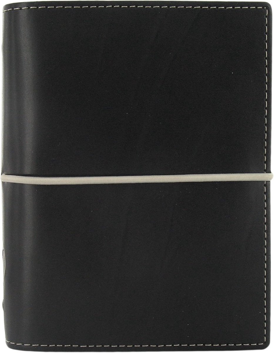 Pocket Agenda 2025 - Compacte Dombo Planner in Zwarte Kunstleer - 80gsm Papier - 19mm Ringen