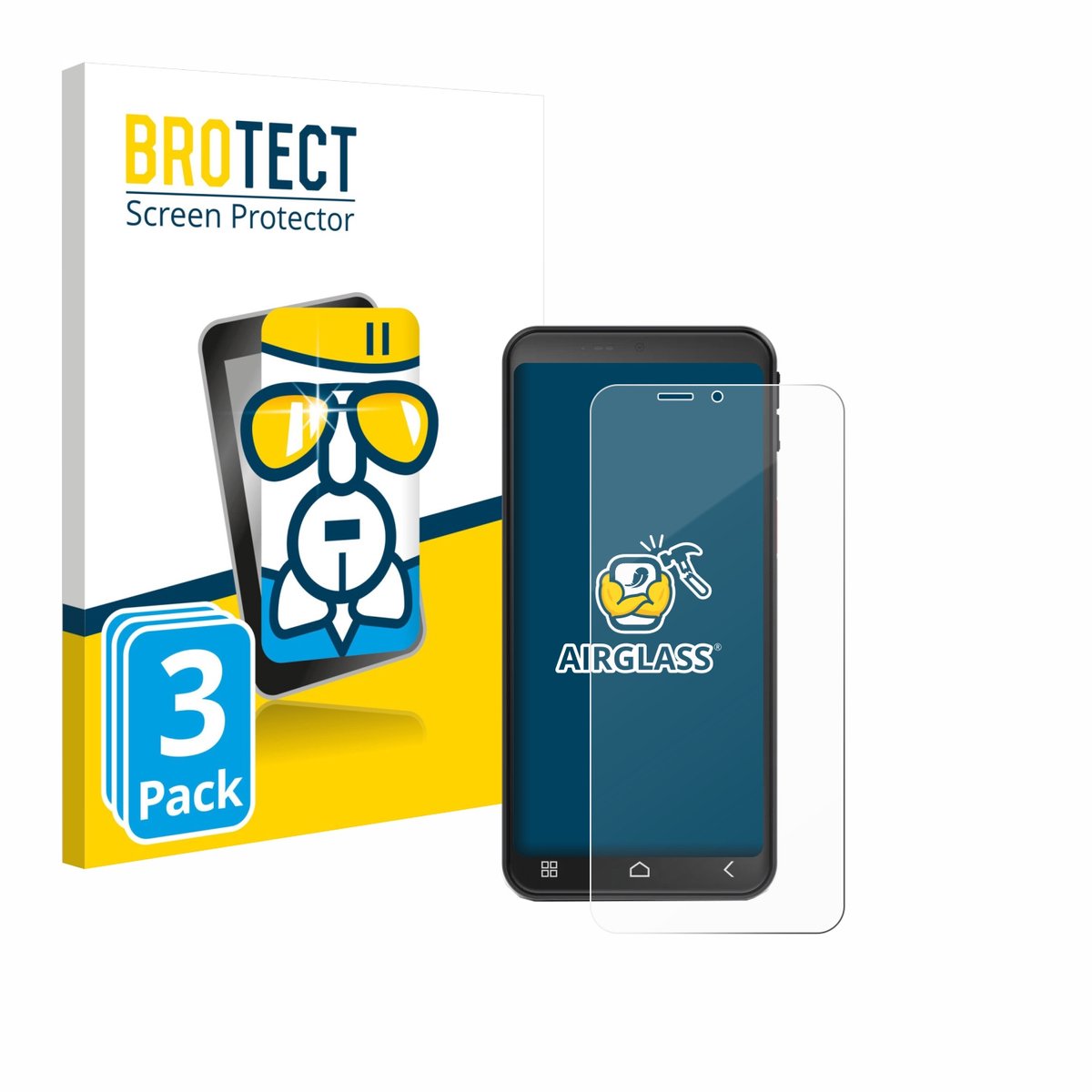 Screenprotector 3 Stuks voor Emporia Smart ME7 Beschermglas transparant
