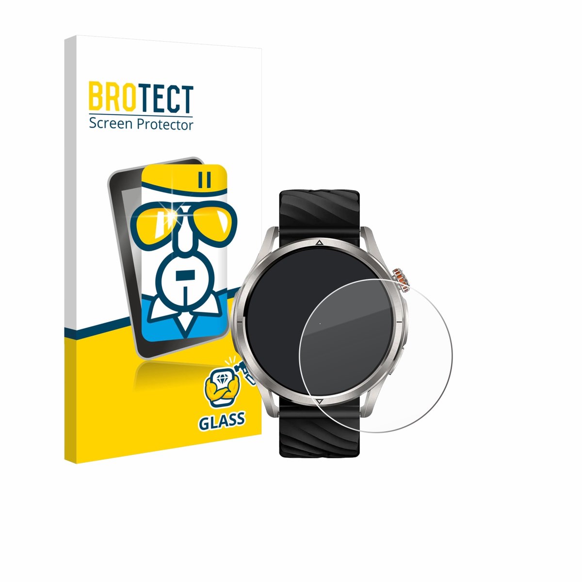 BROTECT - Glas Screenprotector voor Kospet Magic R10 1.43" - Gehard Beschermglas 9H