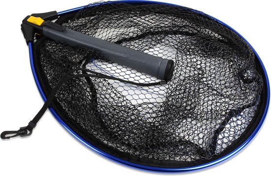 Inklapbare Visnet Schep met Rubberen Visvriendelijk Net - Drijvend en Compact — afbeelding 3