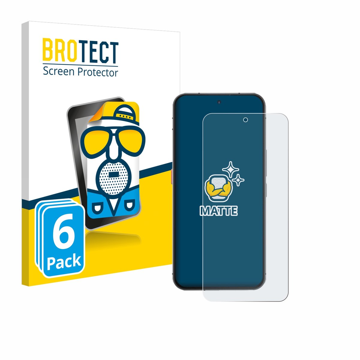 BROTECT - Screenprotector voor Oukitel WP210 5G - Folie Beschermfolie matte 6 Stuks