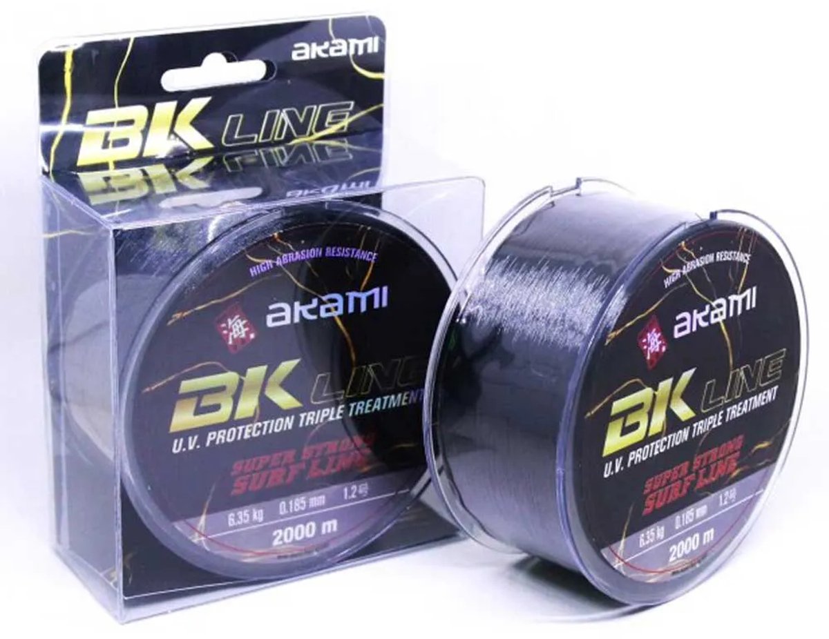 Akami Bk-line Monofilament 2000 M Zwart 0.156 mm