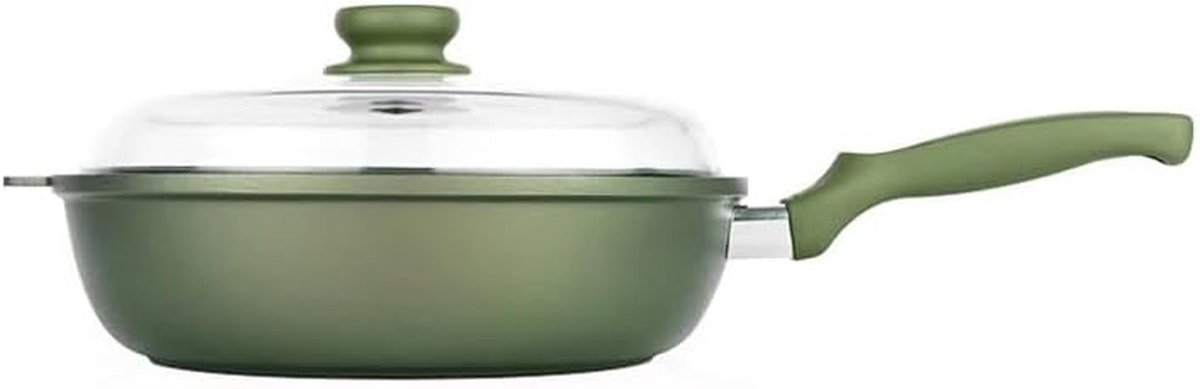 Grote Koekenpan 28 cm met Deksel - PFAS-vrij Bakken