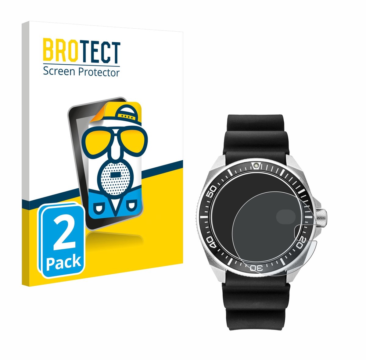 BROTECT - Screenprotector voor Seiko Prospex SRPE37 - Folie Beschermfolie matte 2 Stuks