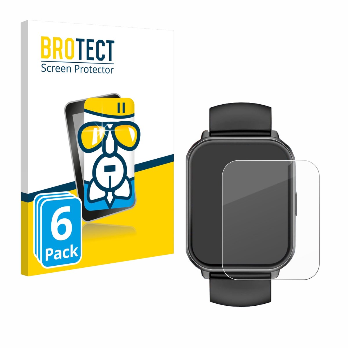 Screenprotector 6 Stuks voor Huakua 1,65" Beschermglas transparant
