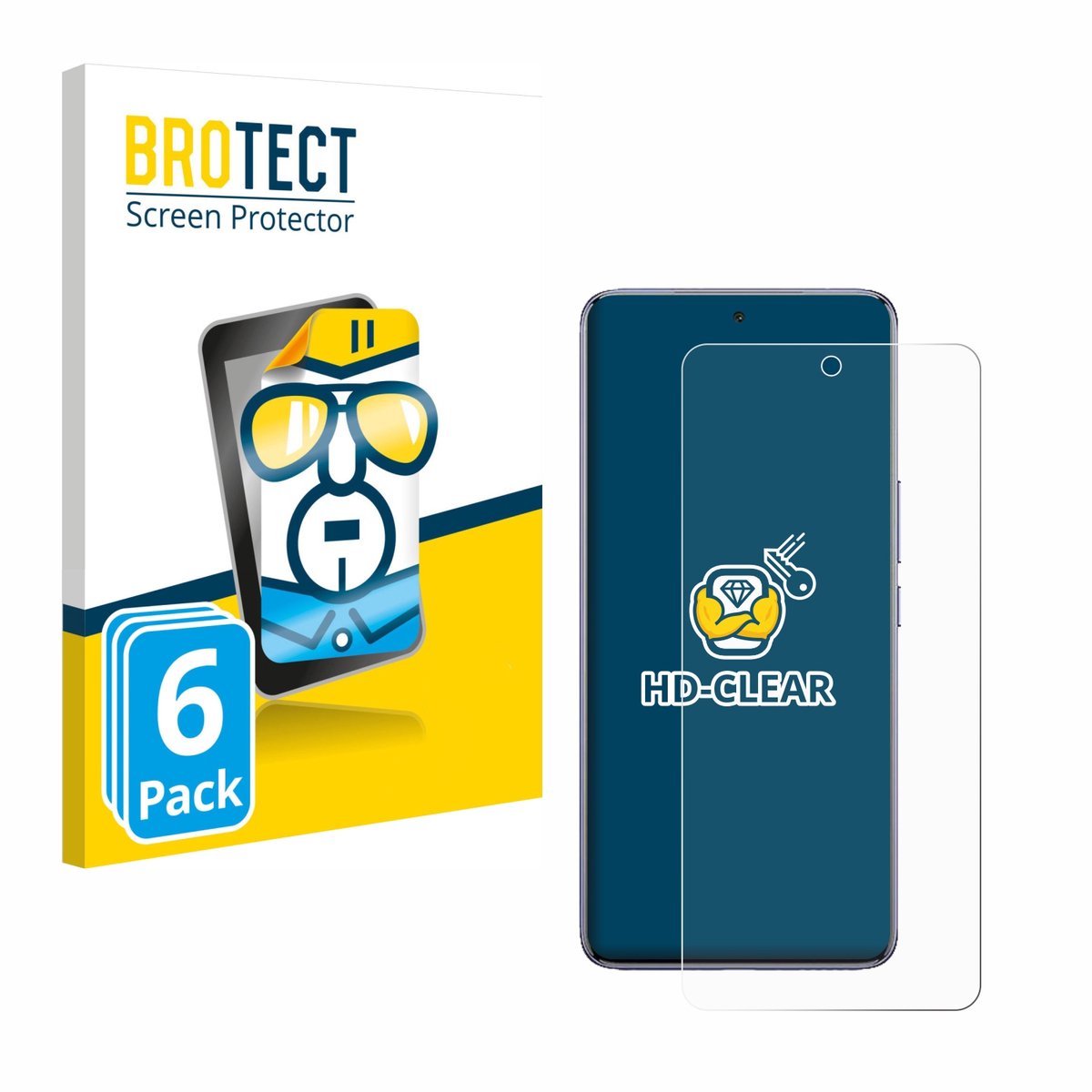 BROTECT - Screenprotector voor Vivo T4 - Folie Beschermfolie transparant 6 Stuks