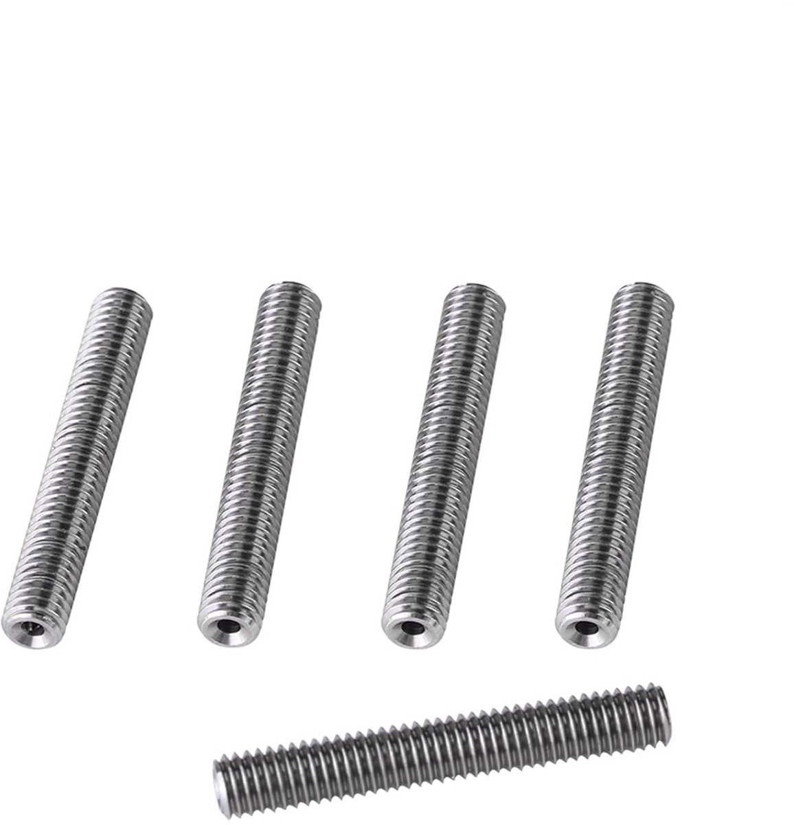 5-delige 3D-printer Extruder Hotend Set Roestvrijstalen Mondstukken met PTFE Buis voor 1.75mm Filament
