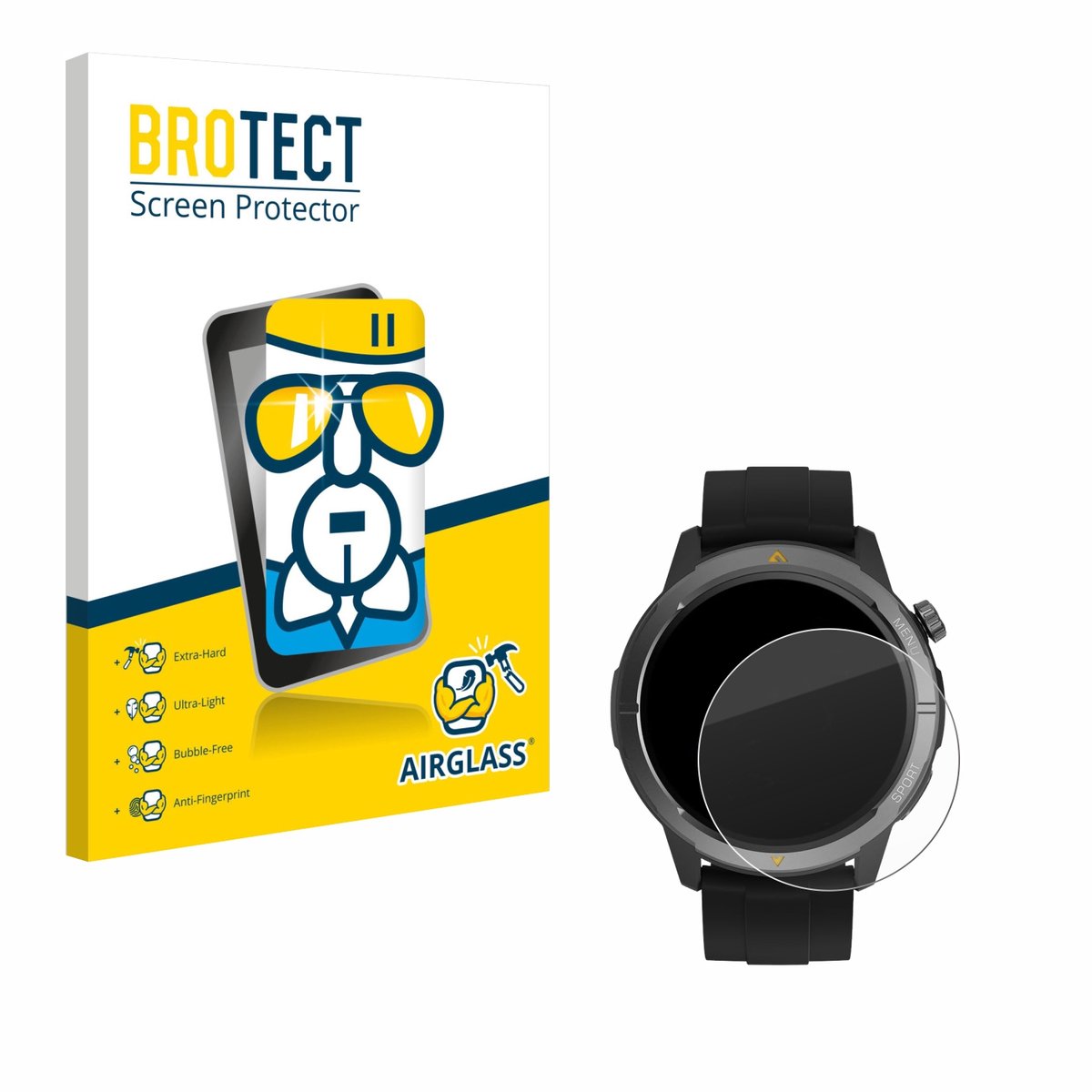 Screenprotector voor AGM Legion Watch 1.43" Beschermglas transparant