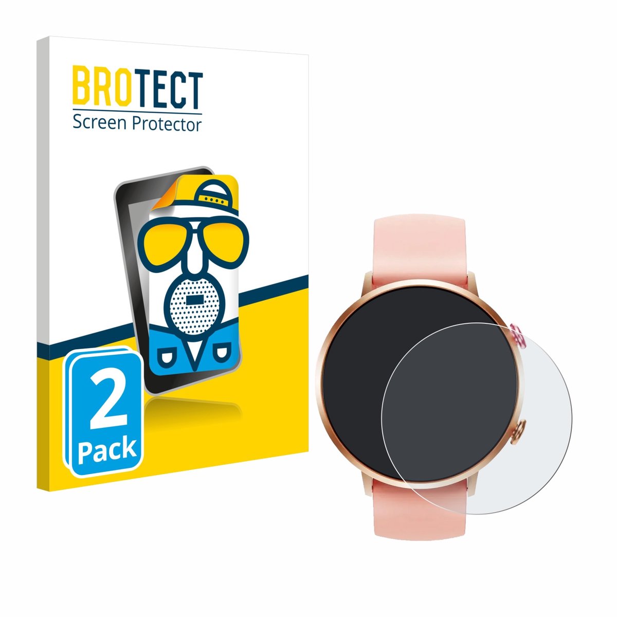 BROTECT - Screenprotector voor Oukitel BT60 1.32" - Folie Beschermfolie matte 2 Stuks