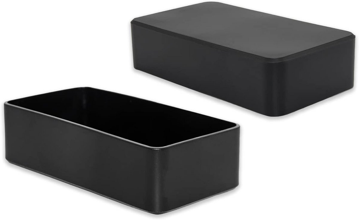 8 Stuks PVC Stoelpootdoppen Rechthoekig voor Tafel- en Stoelpoten Zwart 50x100mm