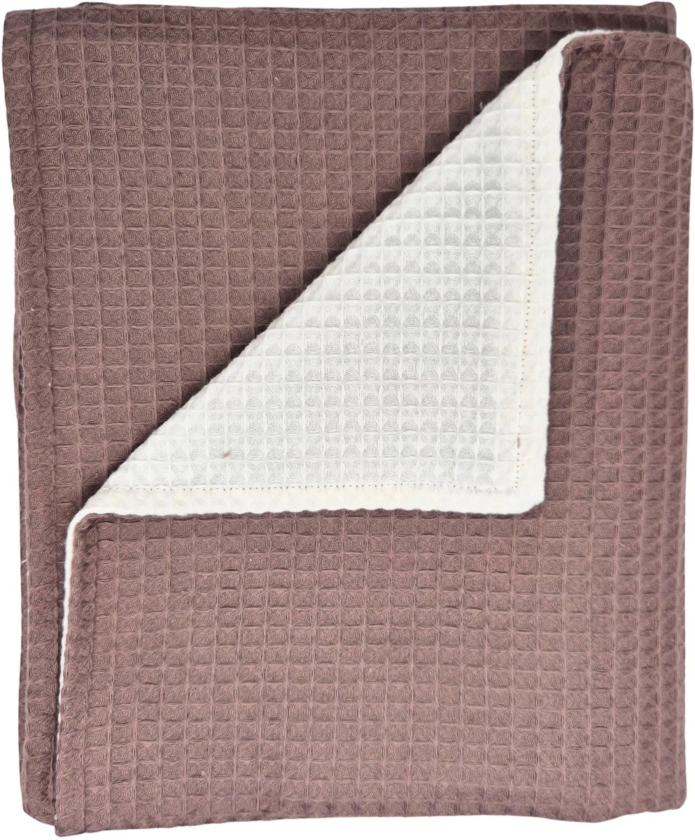 Cottonbaby wiegdeken - wafel - espresso/room - 75x90 cm
