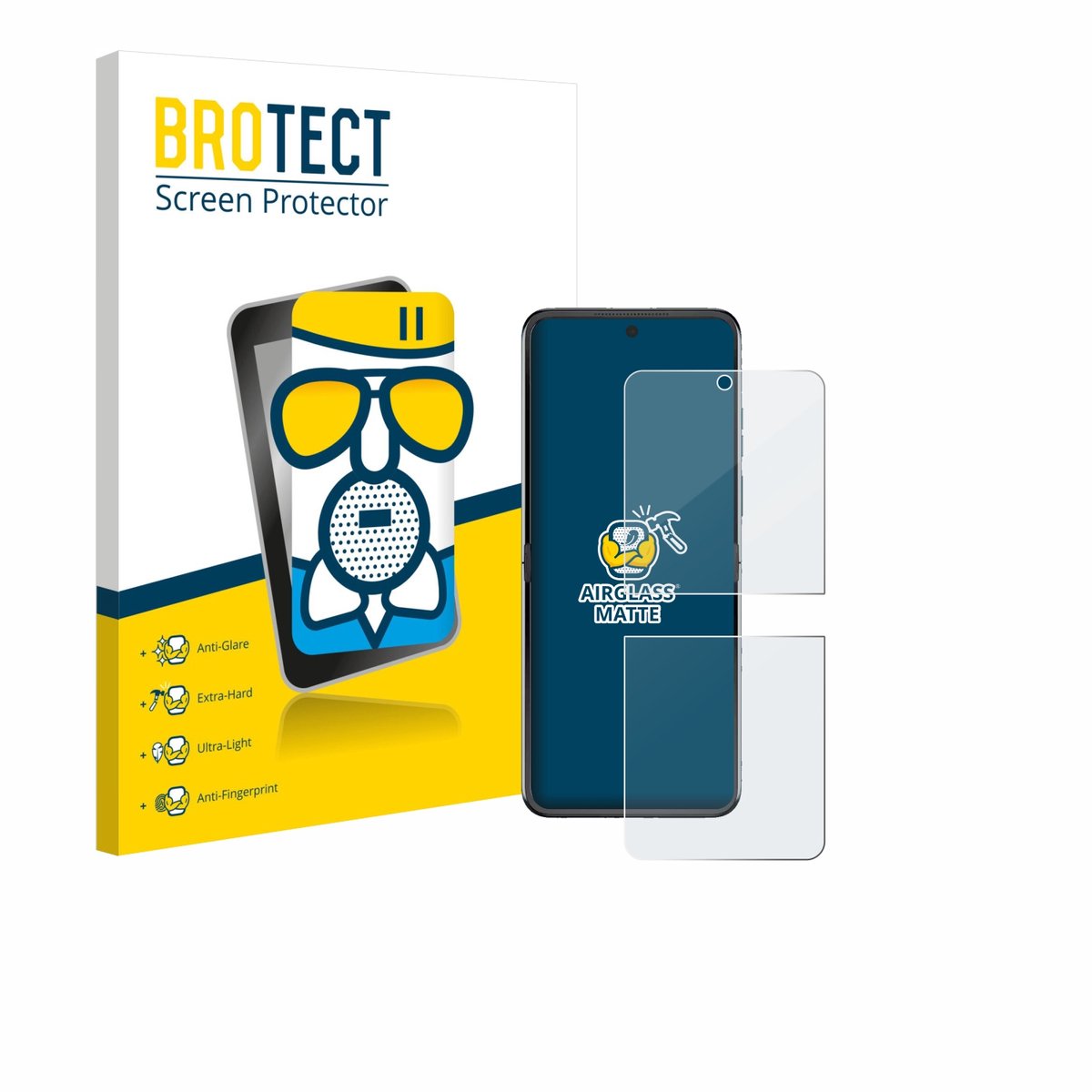 BROTECT - Screenprotector voor Motorola Razr 60 - Folie Beschermfolie Beschermglas matte