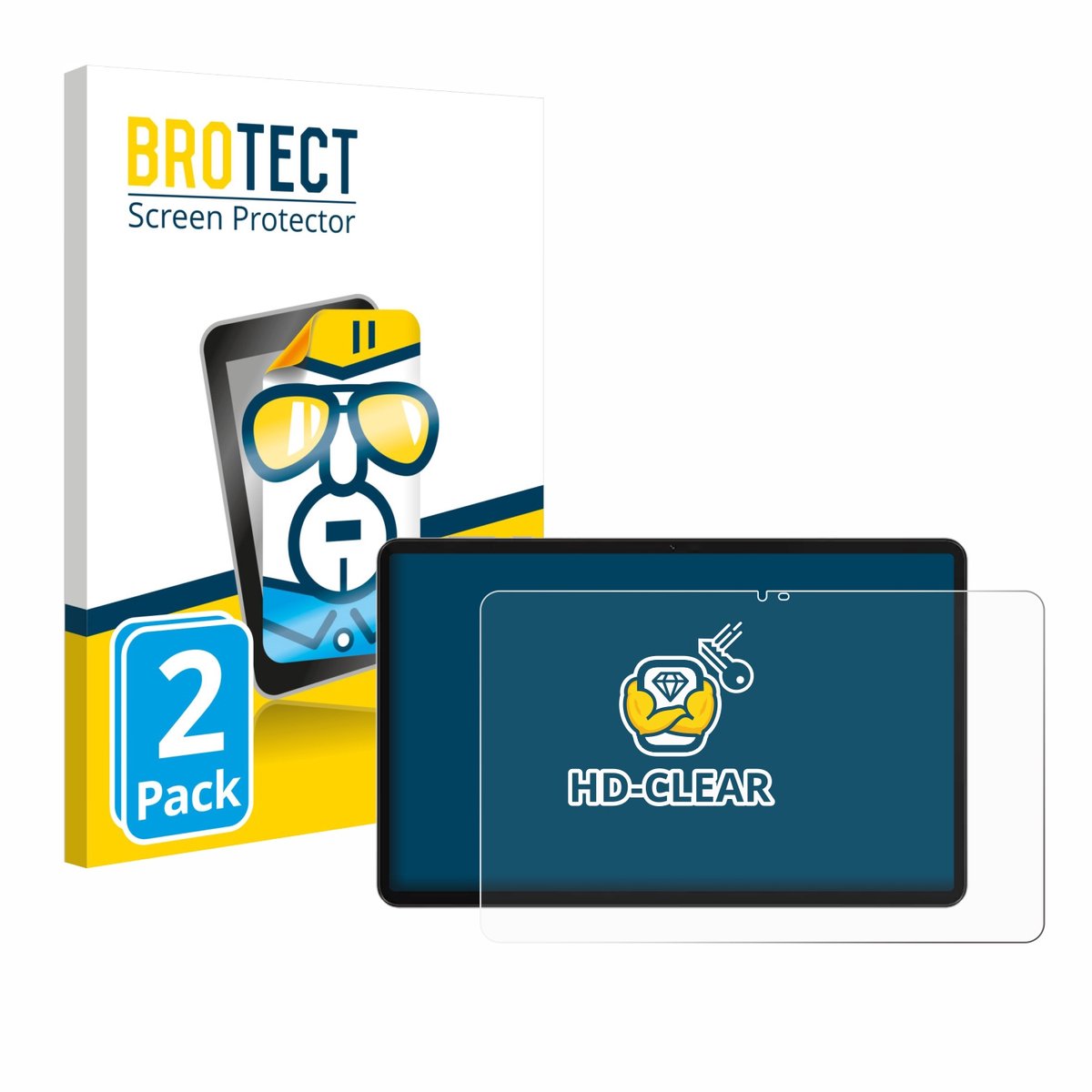 BROTECT - Screenprotector voor Honor Pad X9a - Folie Beschermfolie transparant 2 Stuks