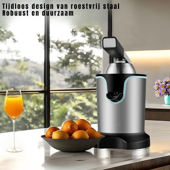 Florixa® Citruspers electrisch - Citruspers - Sinaasappelpers- Zilver- ‎16 x 22 x 28 cm; 1.91 kg van Merkloos — afbeelding 3
