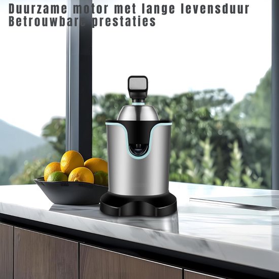 Florixa® Citruspers electrisch - Citruspers - Sinaasappelpers- Zilver- ‎16 x 22 x 28 cm; 1.91 kg van Merkloos — afbeelding 2