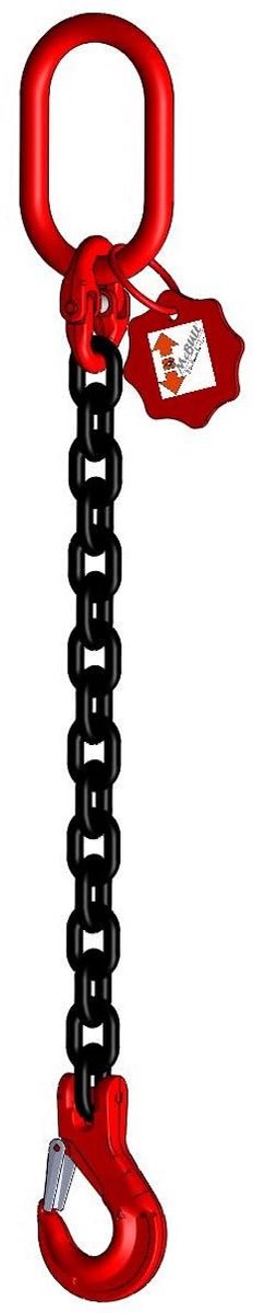 Ketting Hijsketting Kwaliteit 8 Zwart 8mm 1 Meter Lengte
