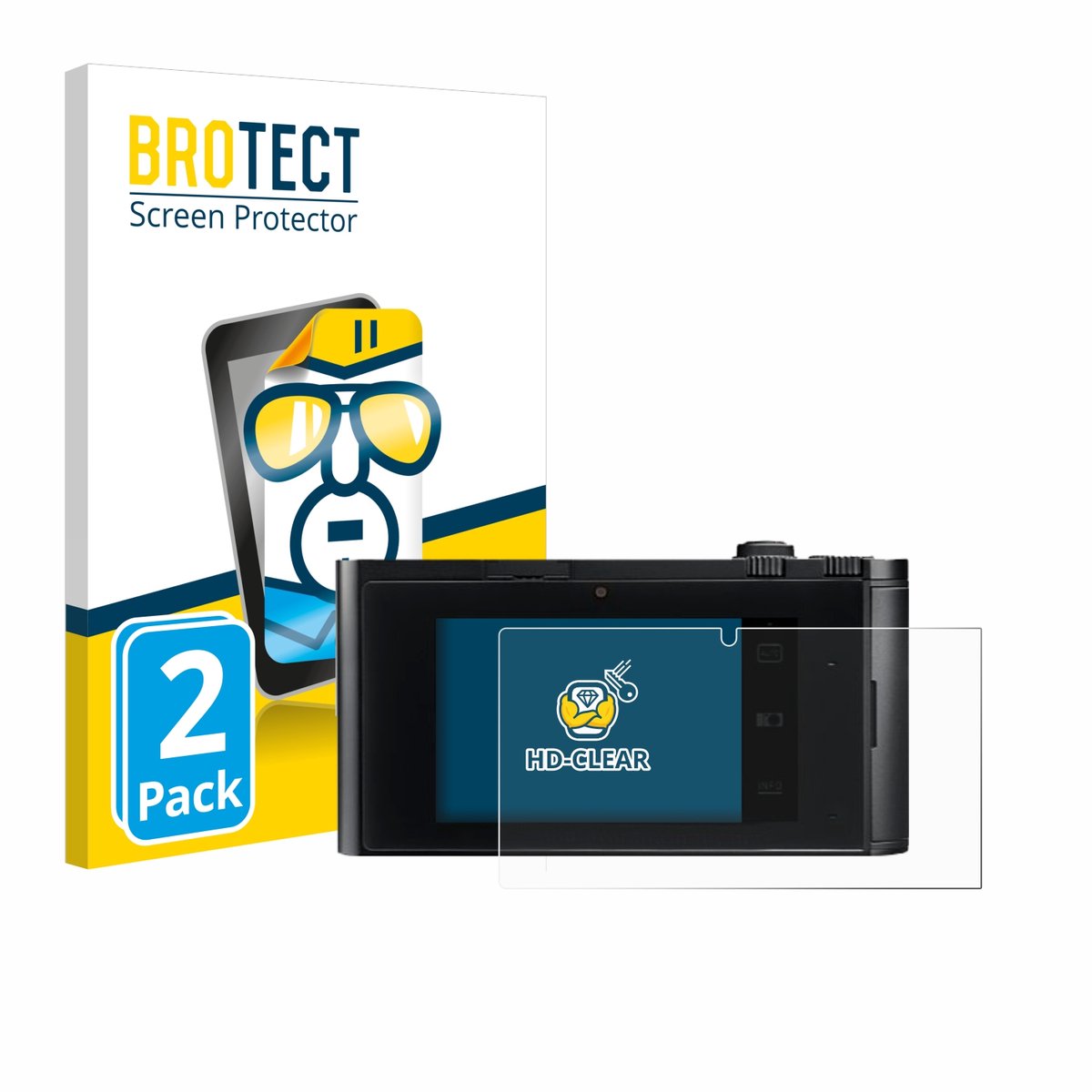 BROTECT - Screenprotector voor Leica TL2 - Folie Beschermfolie transparant 2 Stuks