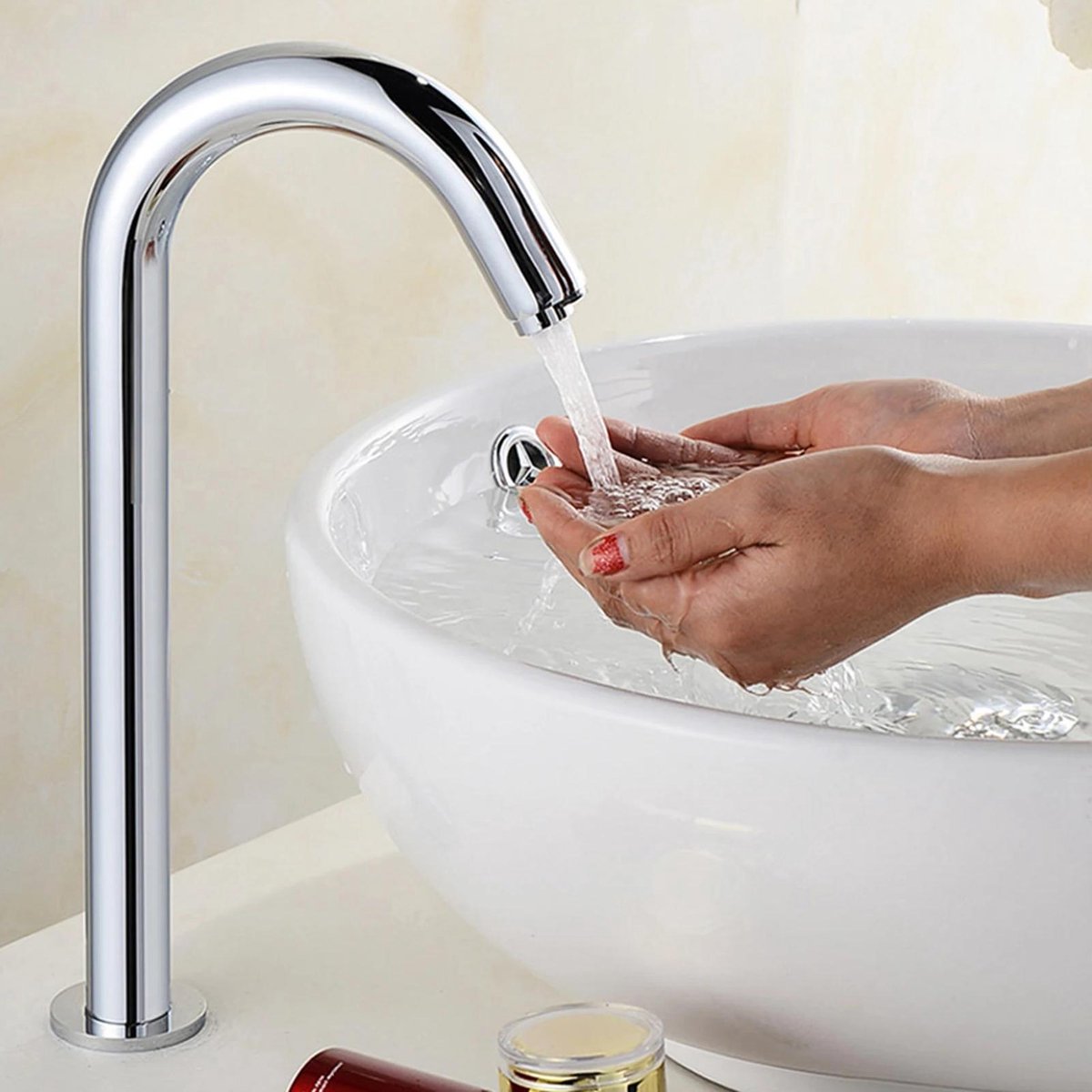 Premium Infrarood Enkele Koude Kraan - Automatische Sensor Waterkraan - Automatische Kraan - Sensor Kraan - Draad Automatische Inductie - Koude Kraan met Schakelkast - Geschikt voor Badkamer - Zilverkleurig - G1/2in - Ali Express 13.
