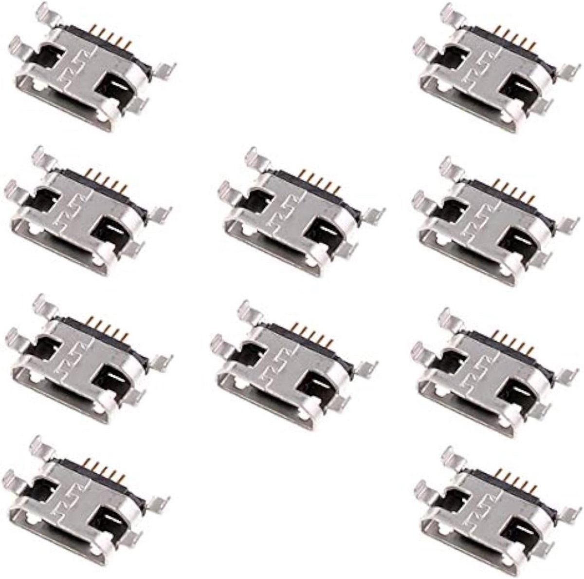 Image of 10x Micro USB Type-B 5-Pin Vrouwelijke SMD Connectoren voor Printplaat Montage