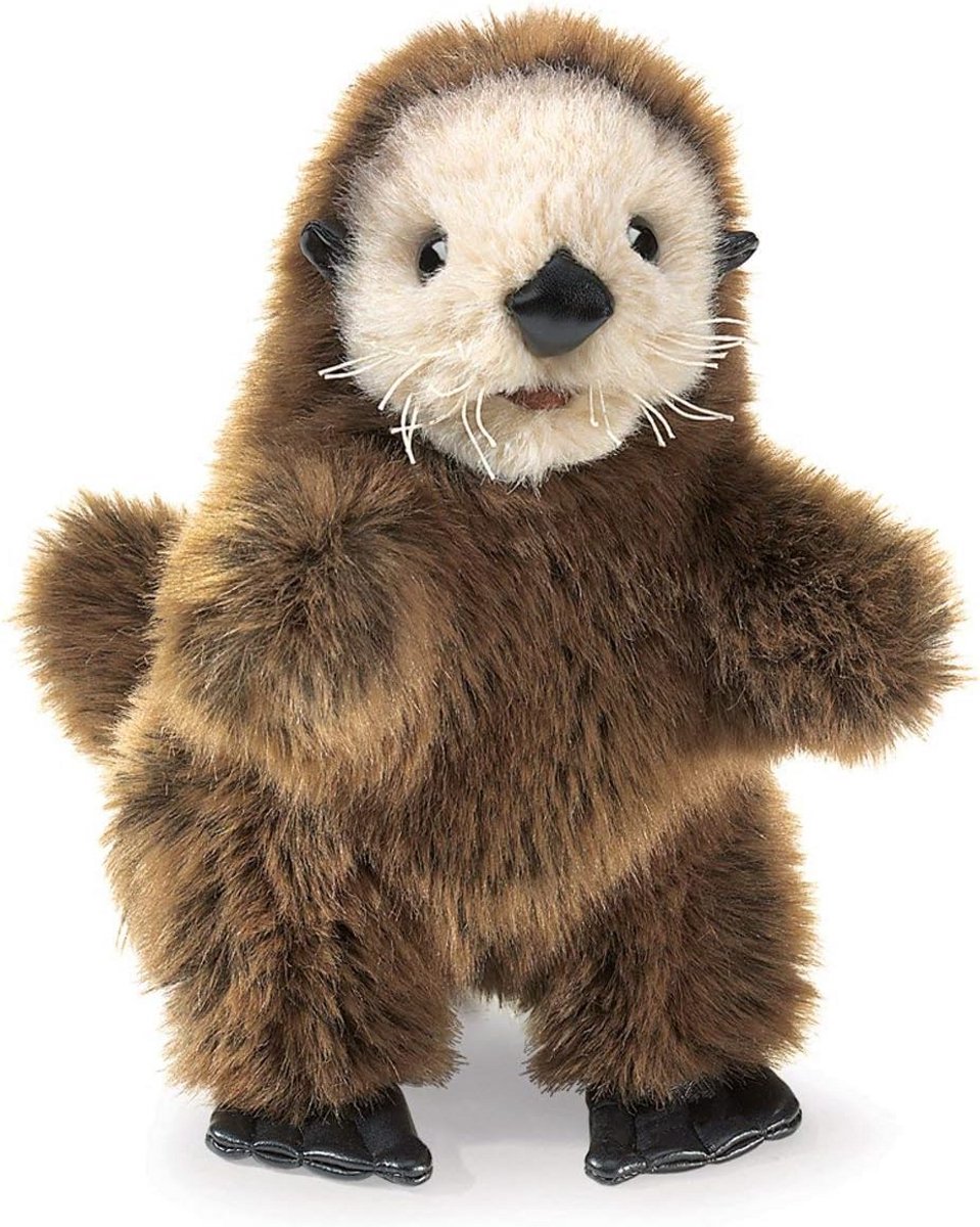 Zachte Pluchen Handpop Zeeotter Baby - Knuffel Dier voor Kinderen