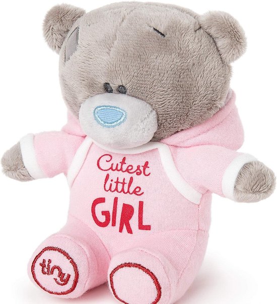 Tiny Tatty Teddy Beer Knuffel in Roze Babybody 'Cutest Little Girl' - Veilige Knuffel voor Baby's van Merkloos — afbeelding 2