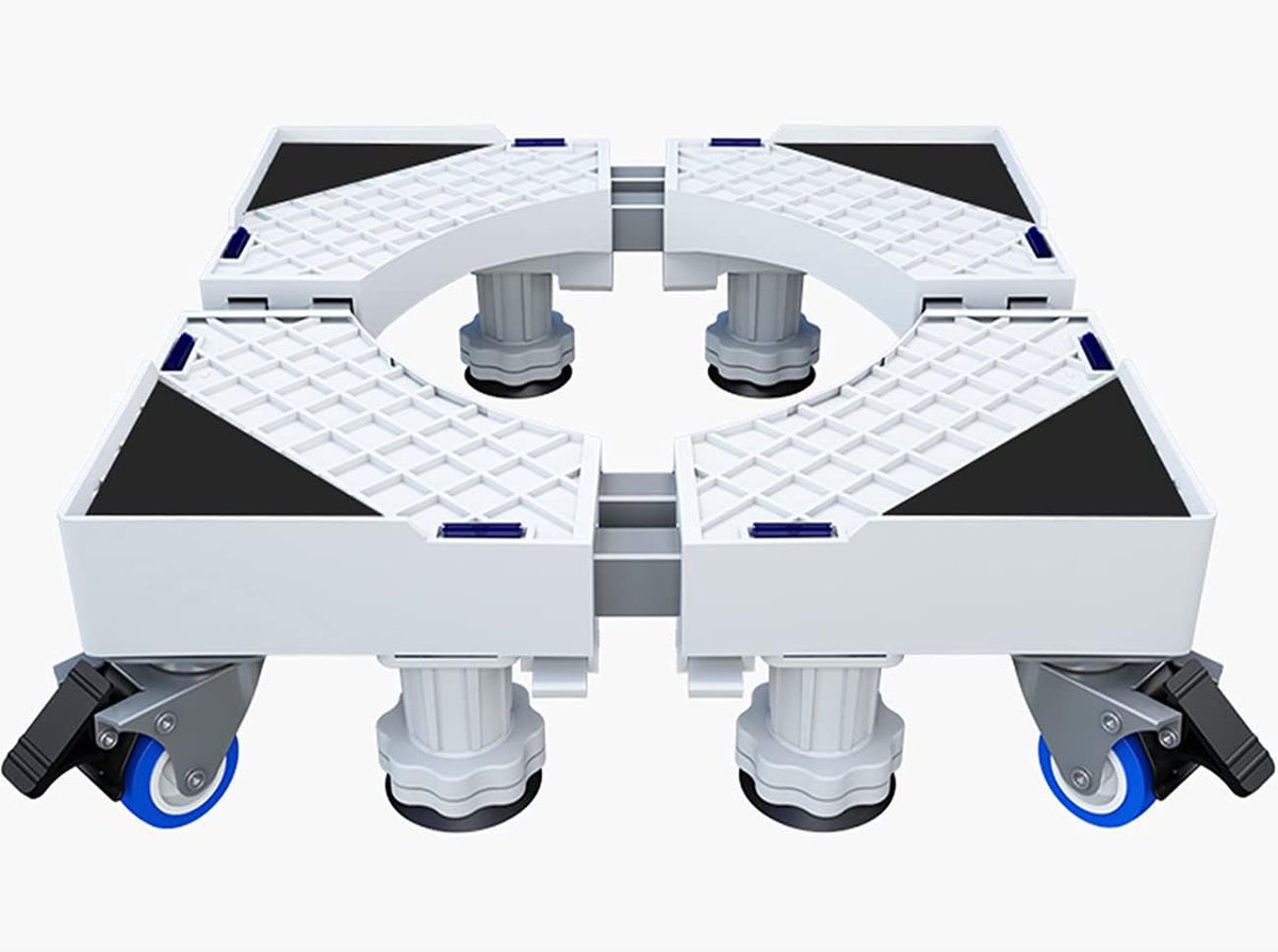 Wasmachine Verhoger - Wasmachine Opbouwmeubel - Wasmachine Sokkel - Anti Slip & Verstelbaar - Ook voor Droger, Koelkast en Vriezer - 300 Kg Draagkracht - 4 Poten met Vergrendelingswielen - van Imperatoris