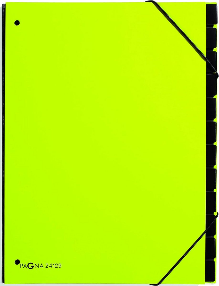 Mappenfolder 12 Vakken Limegroen