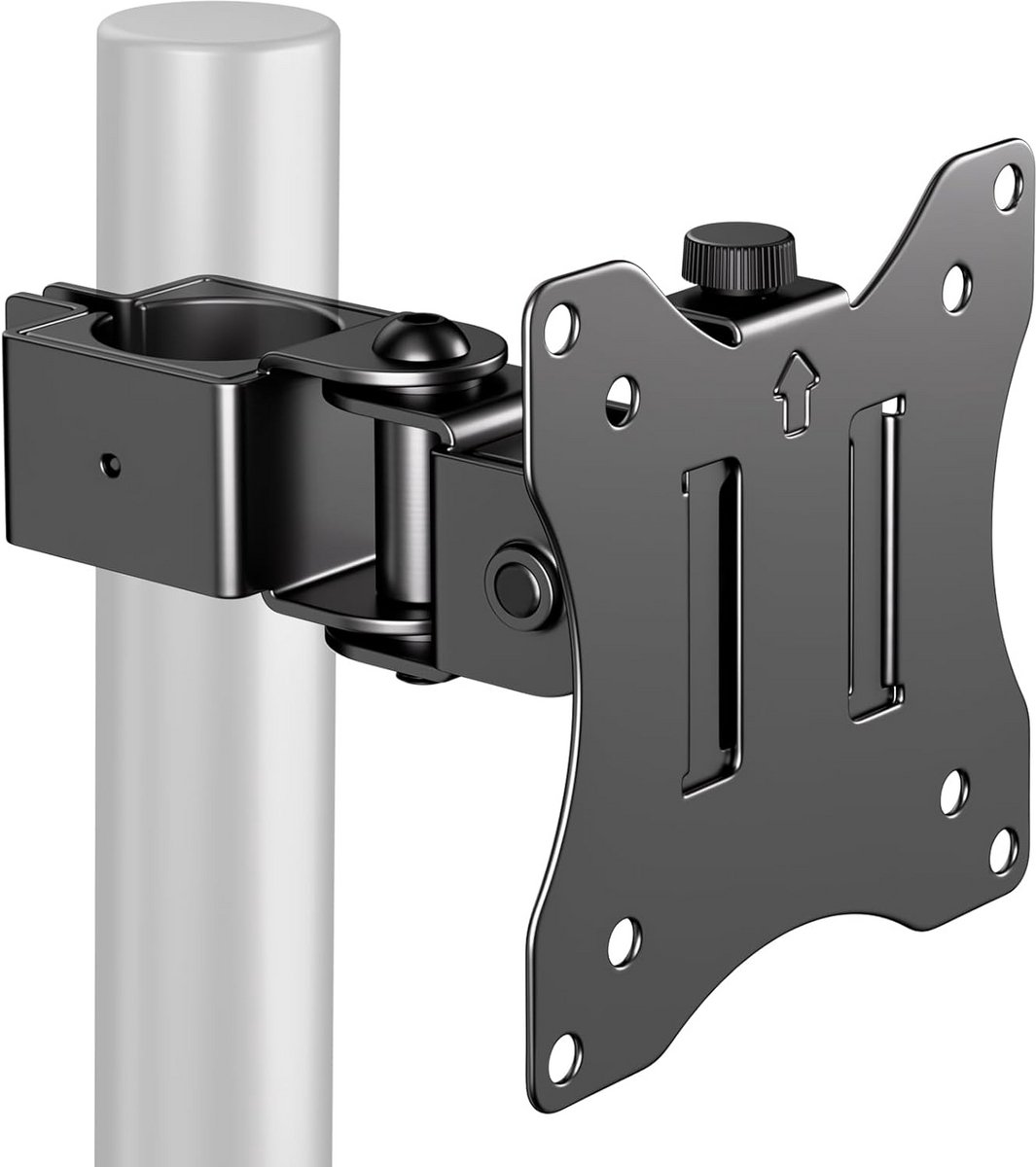 Monitorbeugel voor buizen - Aluminium, 13-35 inch, 10 kg, 75/100 mm VESA, zwart
