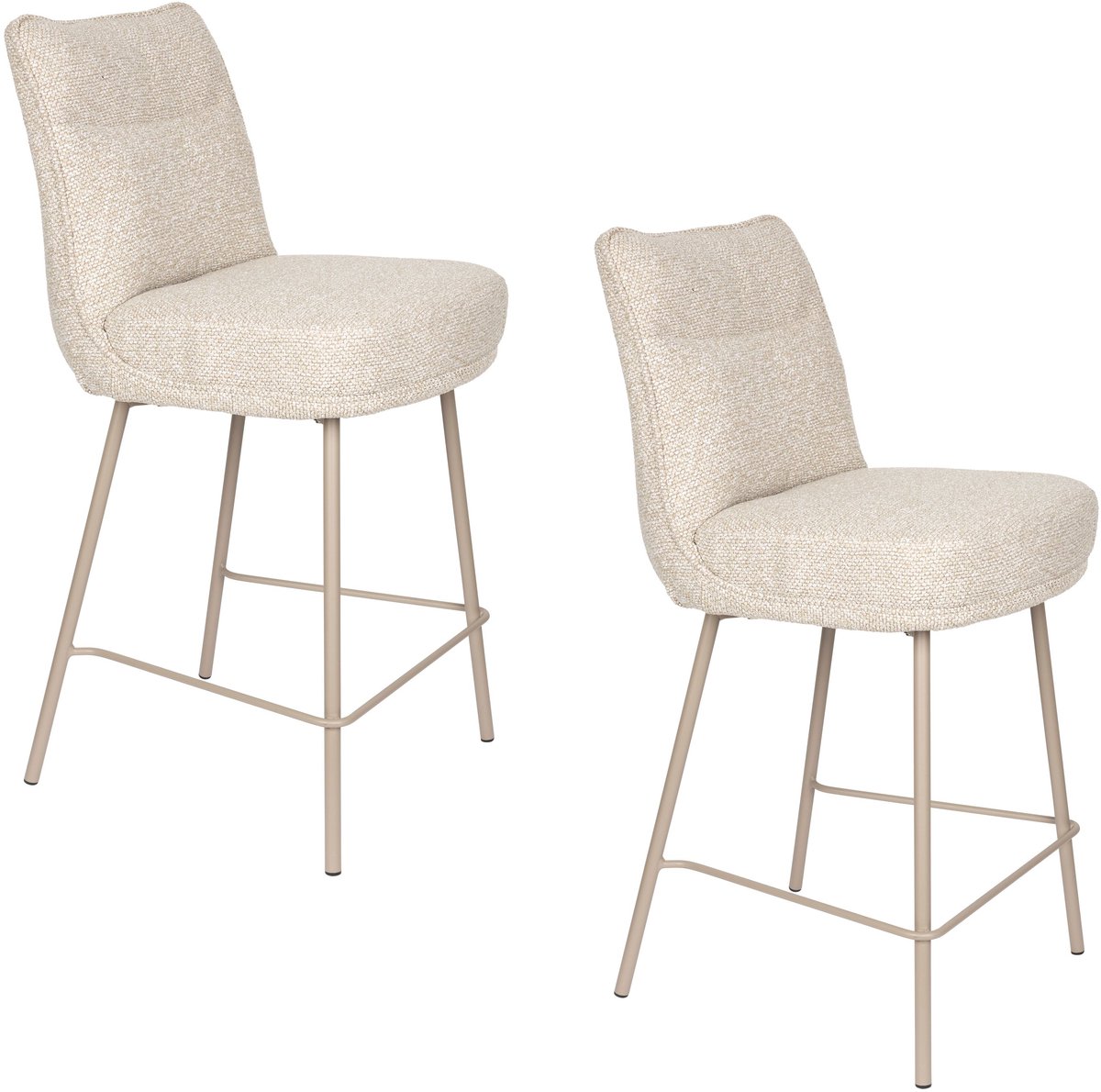 Housecraft Living Jacques Barkrukken 65 cm Beige - Set van 2