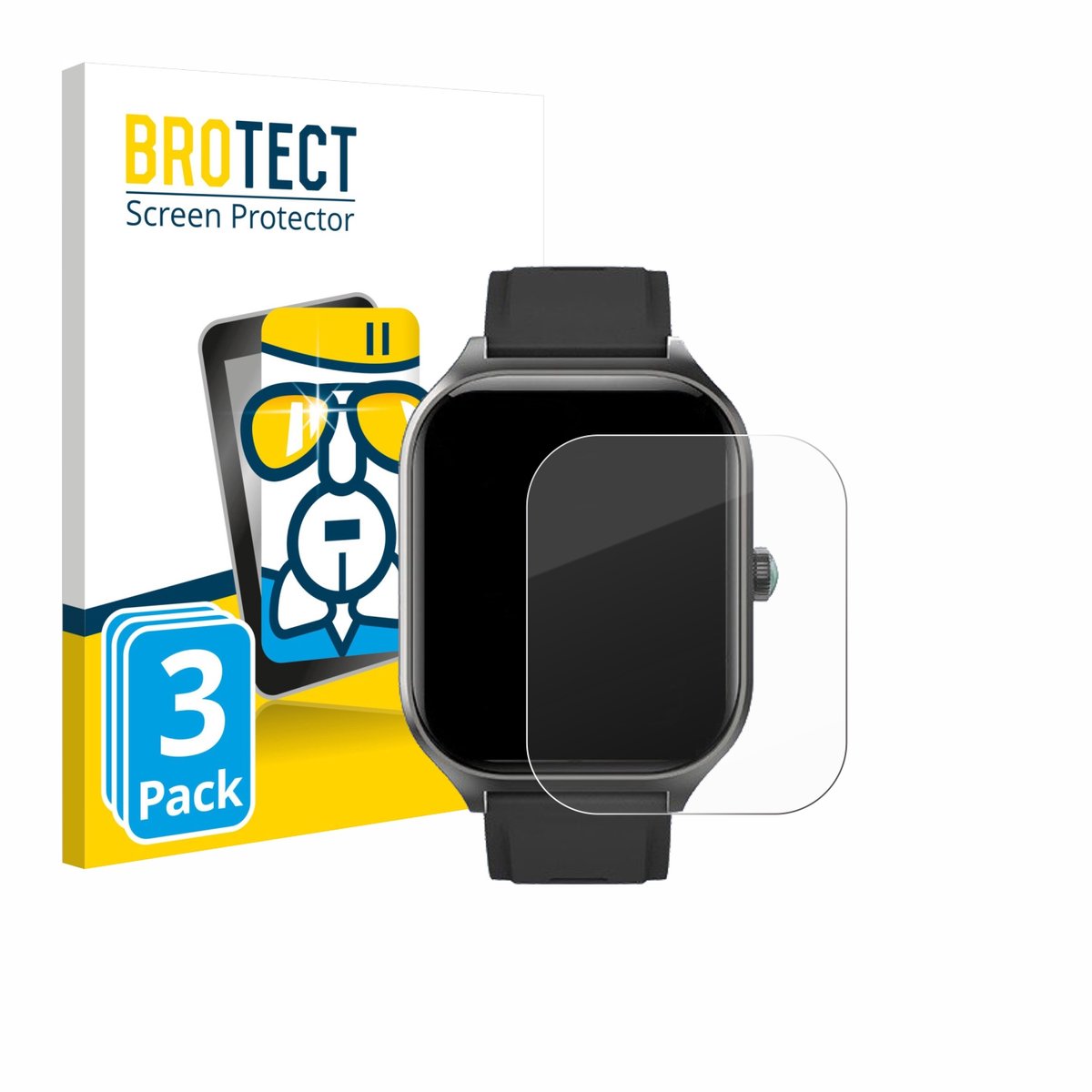 Screenprotector 3 Stuks voor FORRLITE Smartwatch 2.01" Beschermglas transparant