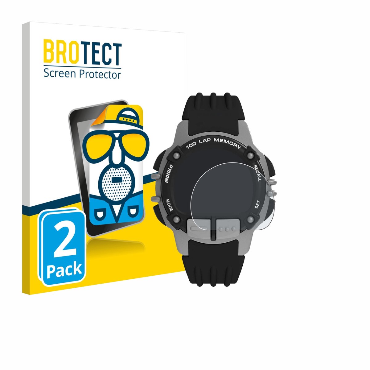 BROTECT - Screenprotector voor Timex Ironman TW5M63200 - Folie Beschermfolie matte 2 Stuks