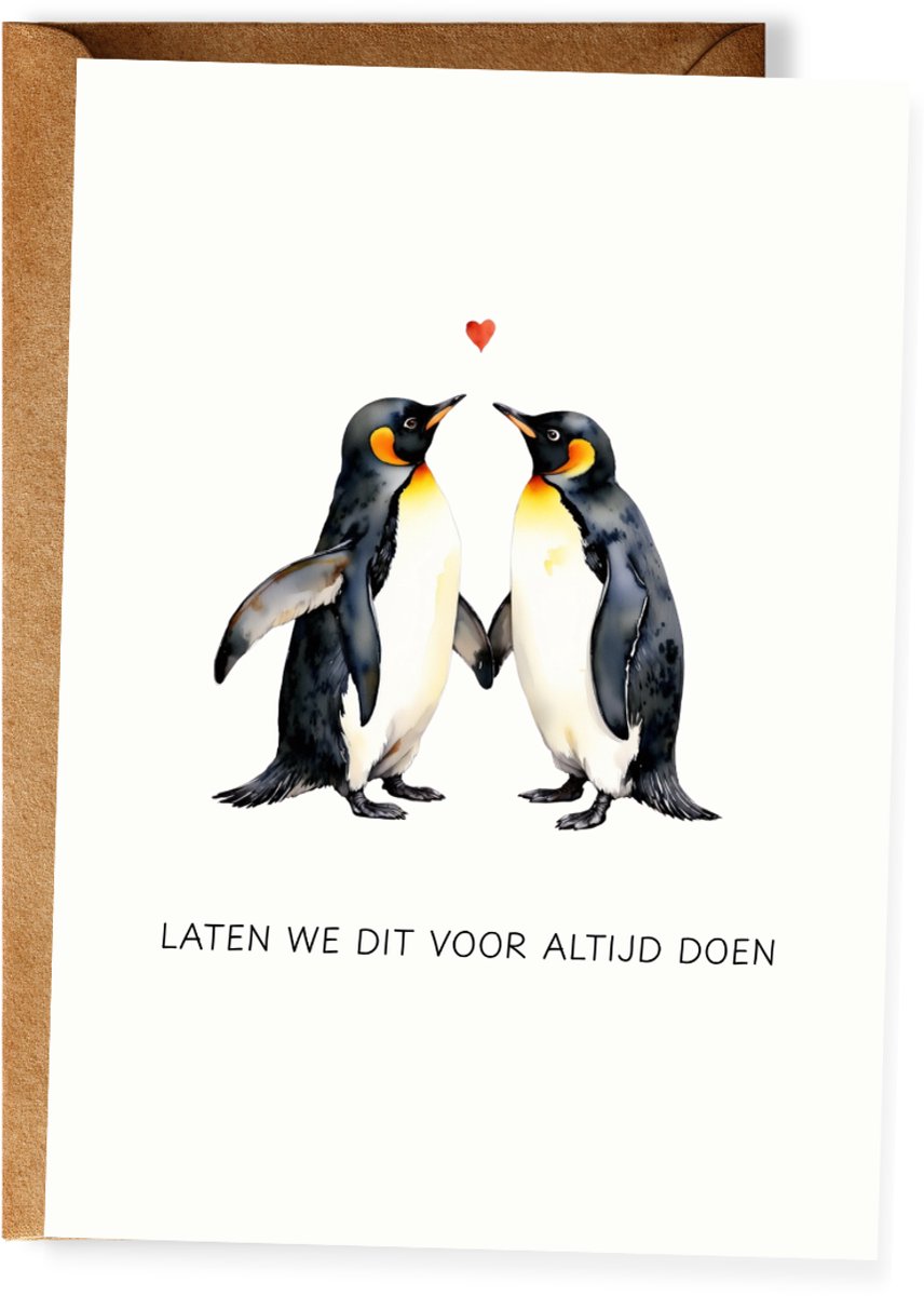 Liefdevolle wenskaart - Laten we dit voor altijd doen - Wenskaart met envelop