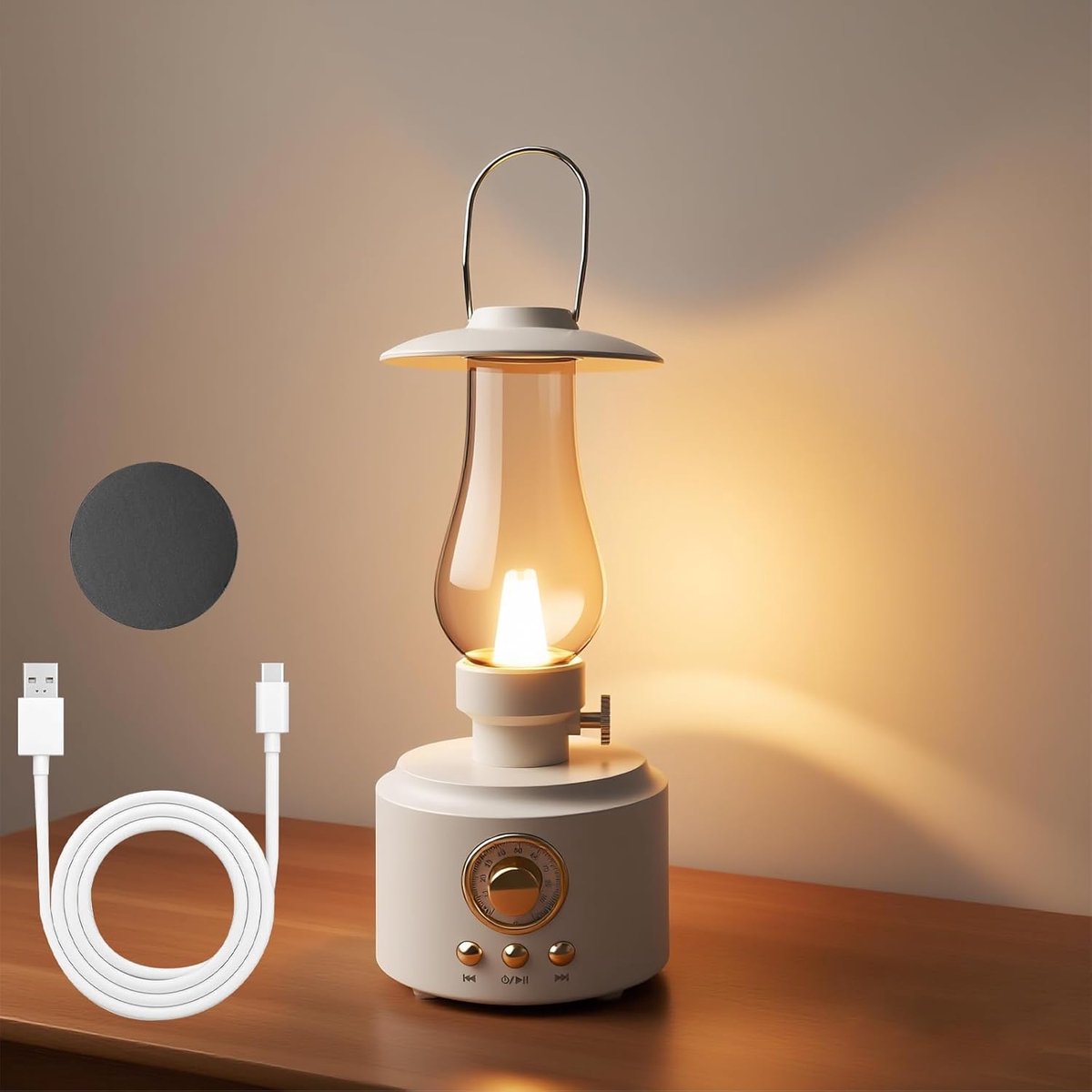 Draagbare Bluetooth Speaker met Realistische Vlam Effect en IPX4 Waterdichtheid