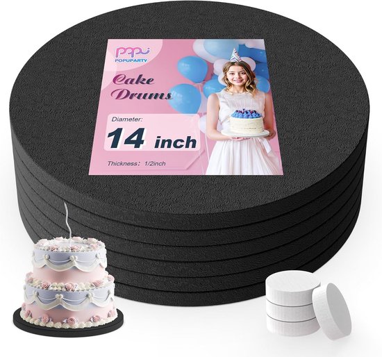 25 Witte Ronde Taartplanken Van 17,5 Cm - Stevig En Dun Voedselveilig Karton