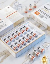 Oligopeptide EGF Huidherstel Set met Hyaluronzuur - Professioneel Vriesdroog Poeder Serum - 12x Flacons voor Anti-Aging, Porieverkleining, Tegen Acne Littekens & Hydratatie - Pure Kracht Korean Skincare Serum Set