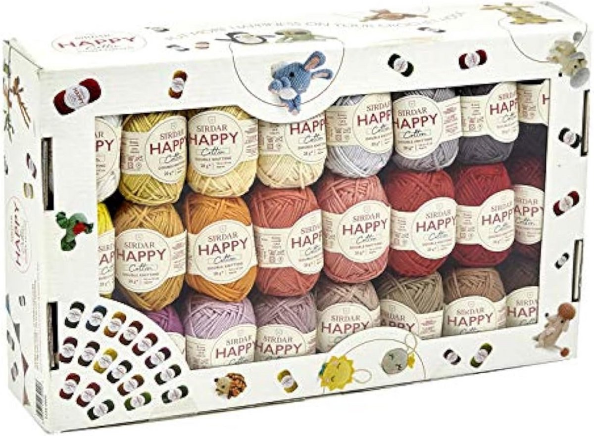 Garen Set - Katoen Garen - Haken Breien - Assortiment Kleuren - 20 Gram - Multicolor
