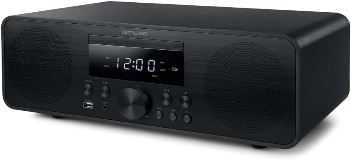 Bluetooth Microset met CD, Radio en USB - 80W Stereo Muzieksysteem in Houtdesign