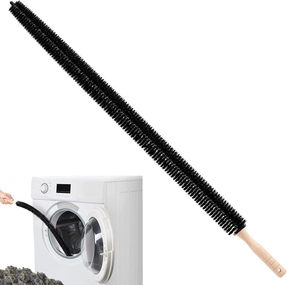 Flexibele Borstel voor Diepe Reiniging van Radiatoren en Drogerontluchting