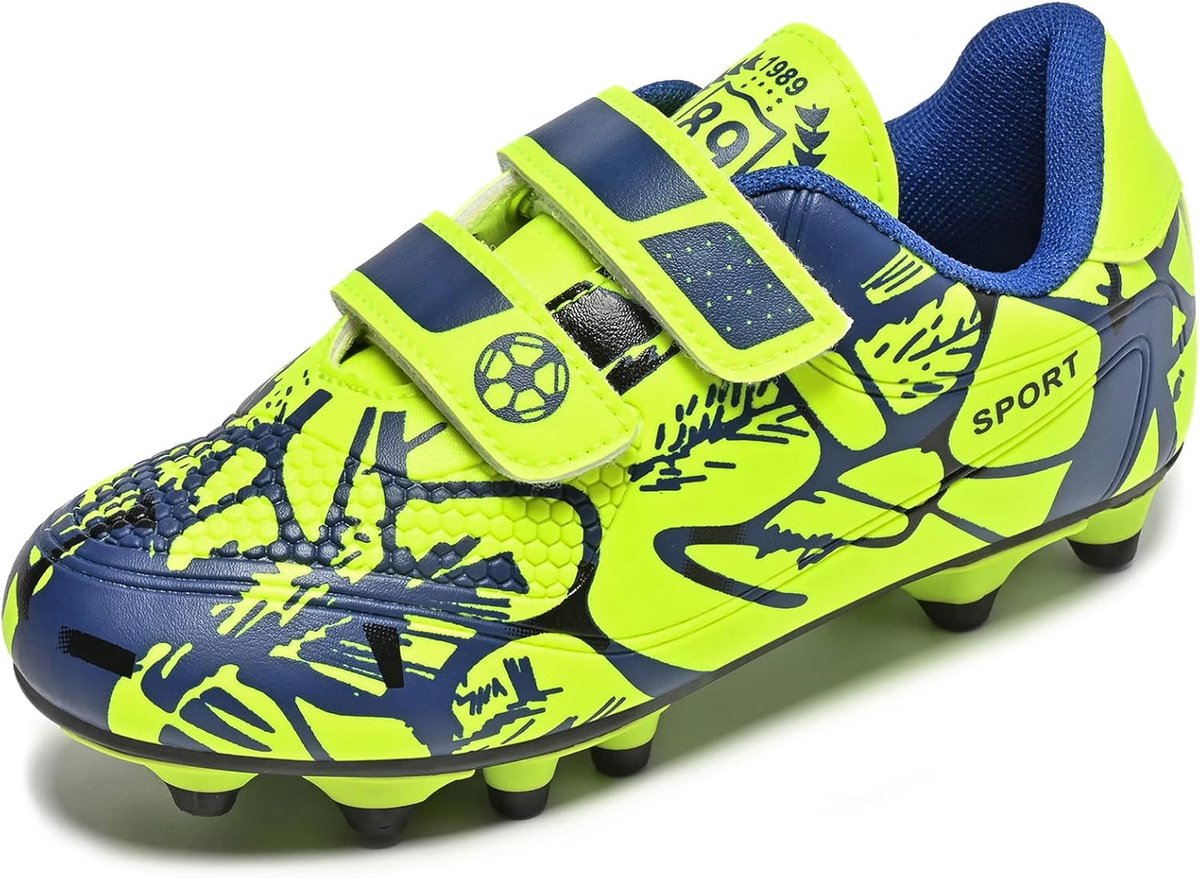 Voetbalschoenen Kinderen Jongens Meisjes zonder Veters - Stevige Gras Sportschoenen