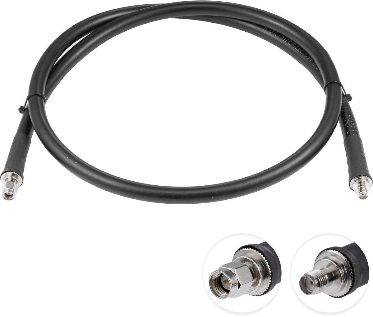 RF Coaxiale Kabel - SMA Verlengsnoer - Signaalverbetering Router - Schot Montage - 1 Meter