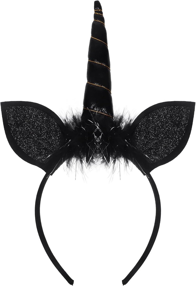 Unicorn Hoofdband met Hoorn en Oren voor Kinderen en Dames - Feestaccessoire