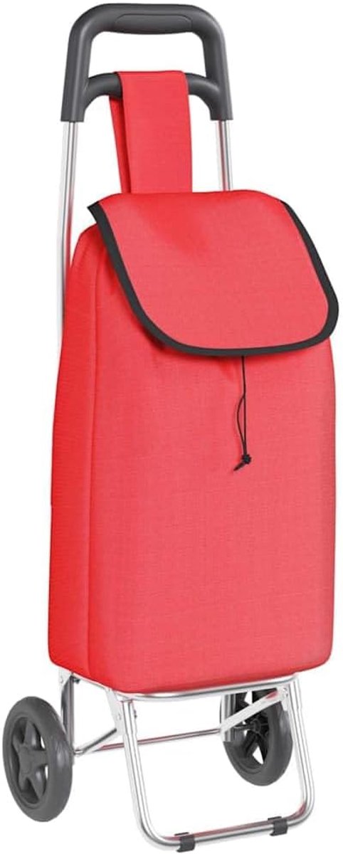 Opvouwbare Boodschappentrolley Rood Stalen Frame en Waterdichte Oxford Stof