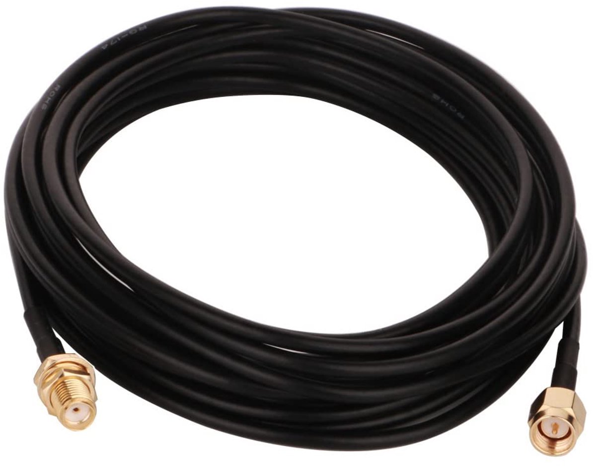 Antenne Verlengsnoer - Coaxkabel SMA - Signaal Versterken - 5 Meter Lengte - 50 Ohm