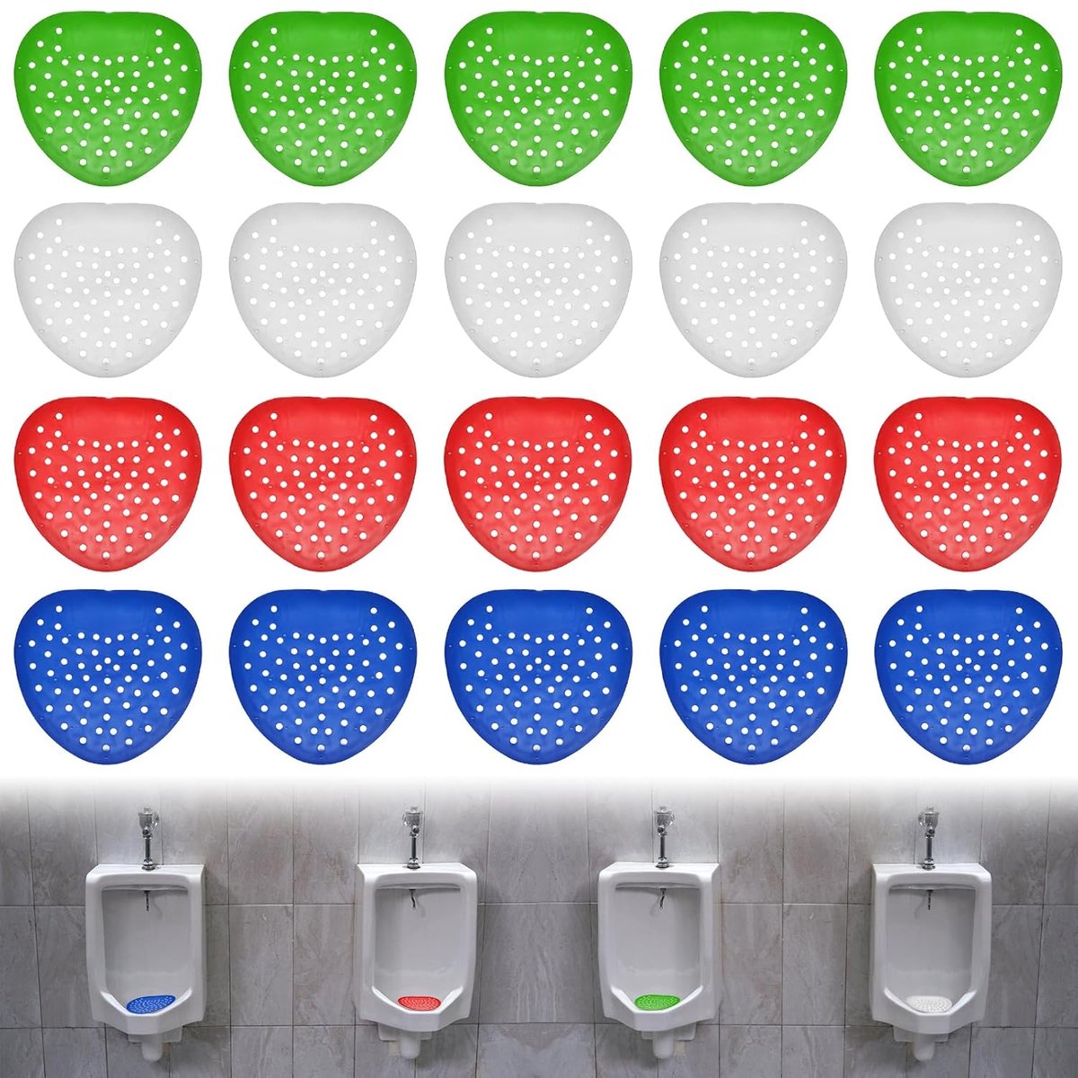 20x Urinoirzeef Met Geur - Universele Geurverwijderaar & Spatbescherming voor Openbare Toiletten
